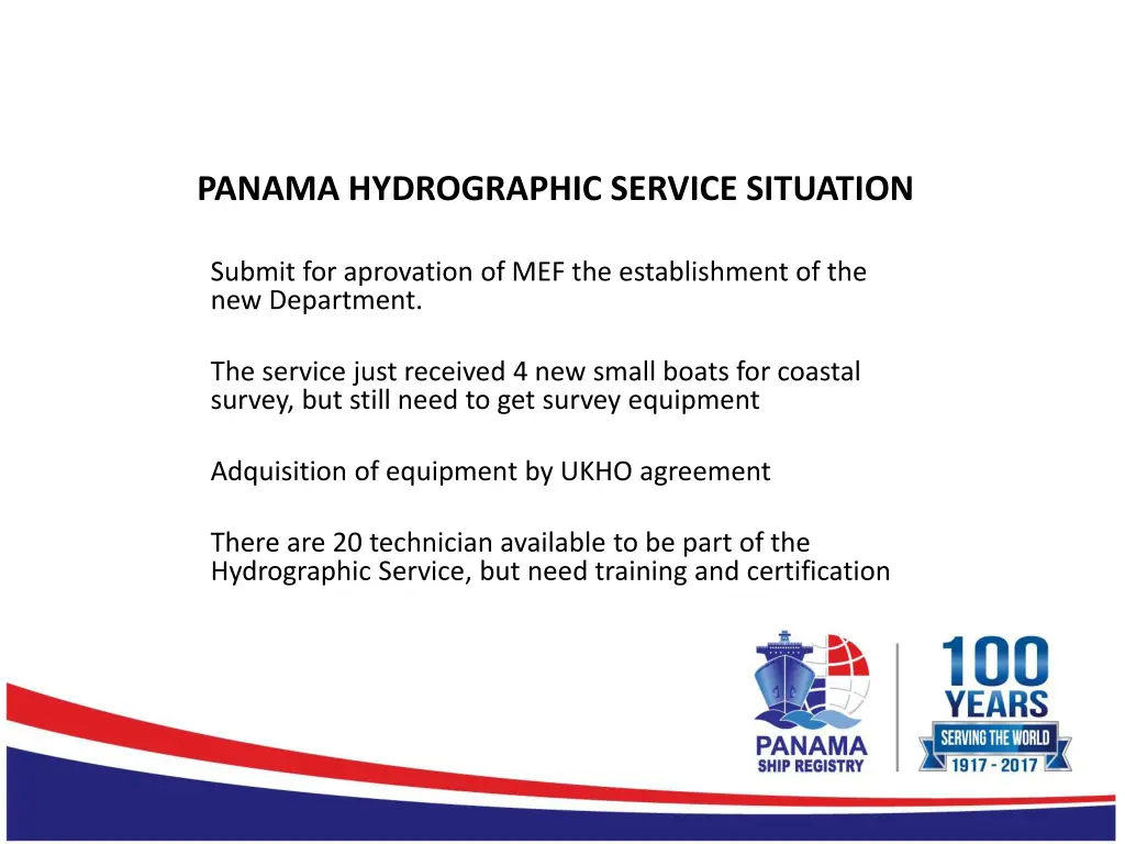 panama hydrographic service situation