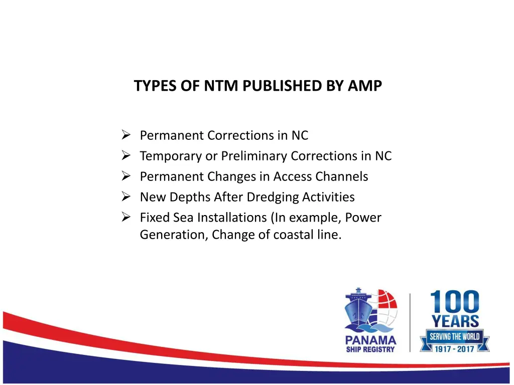 types of ntm published by amp