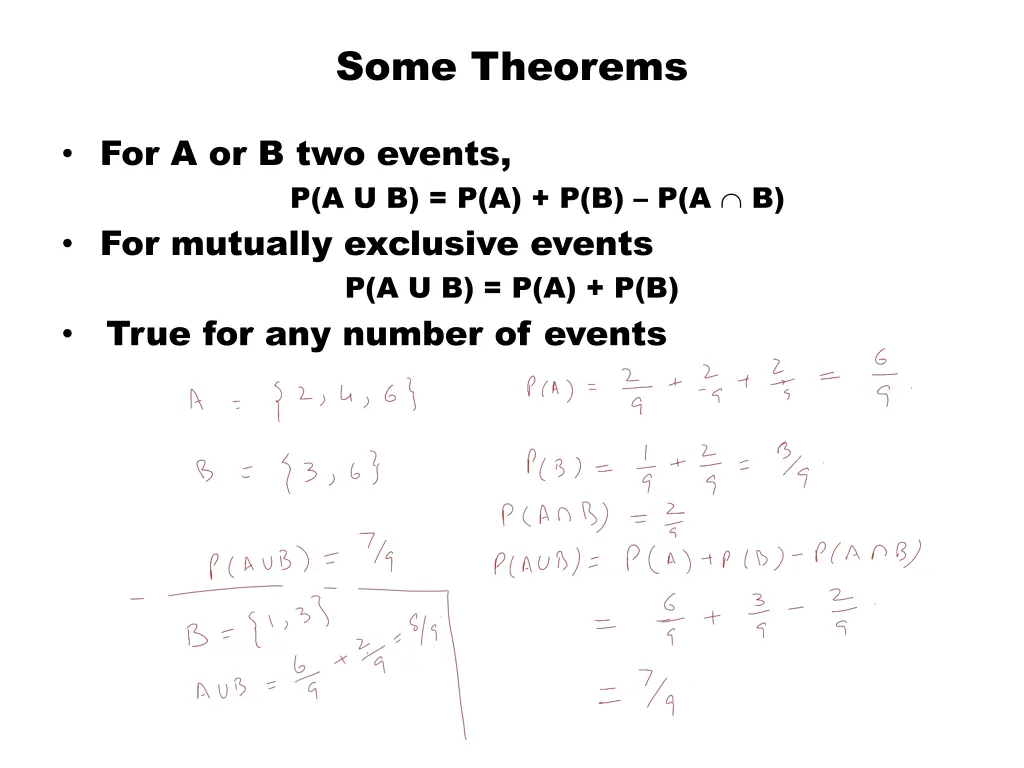 some theorems