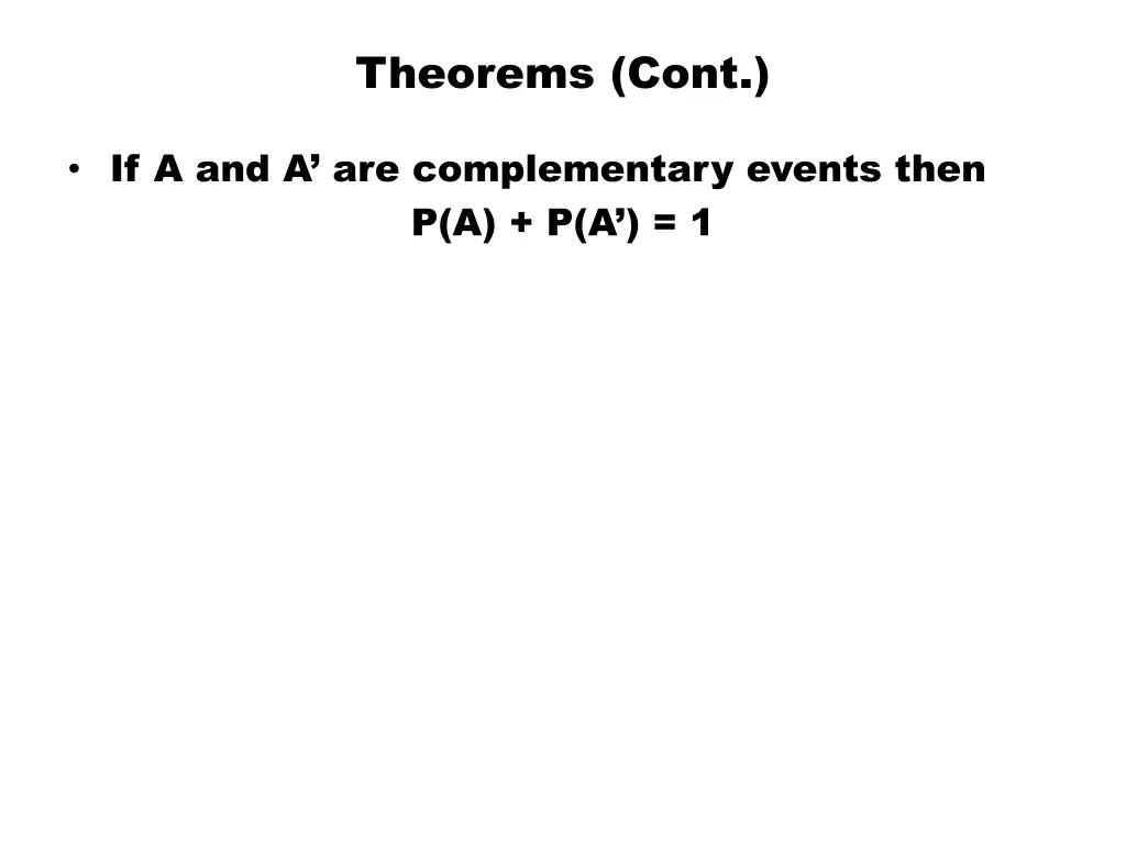 theorems cont