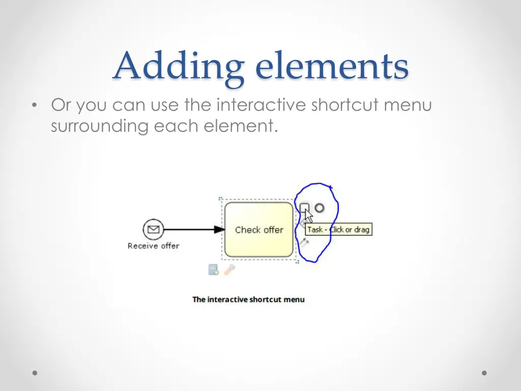 adding elements or you can use the interactive