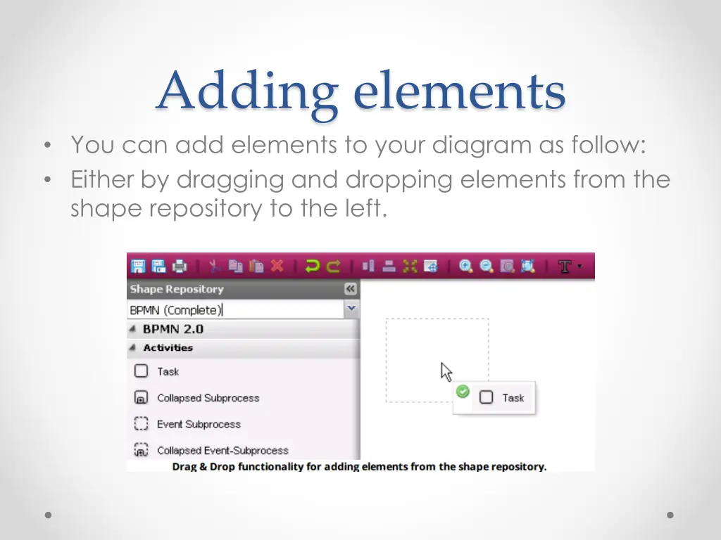 adding elements you can add elements to your