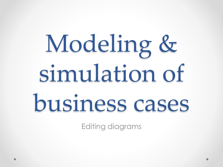modeling simulation of business cases editing