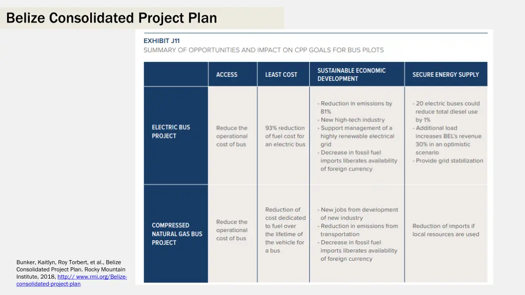 belize consolidated project plan