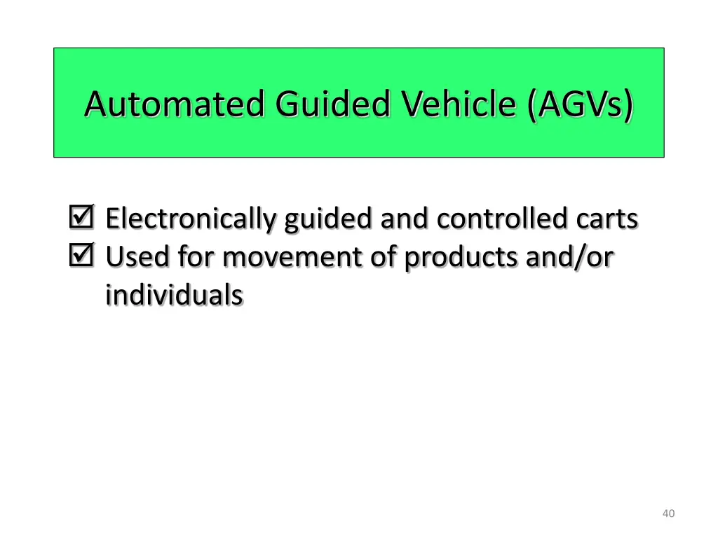 automated guided vehicle agvs