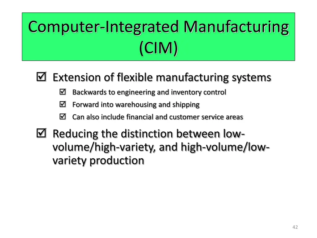 computer integrated manufacturing cim