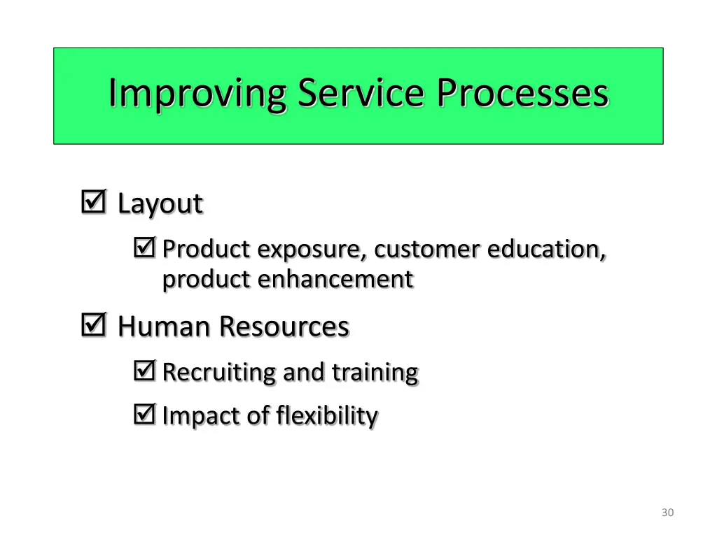 improving service processes
