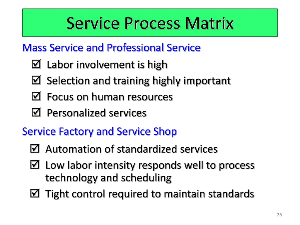 service process matrix 1