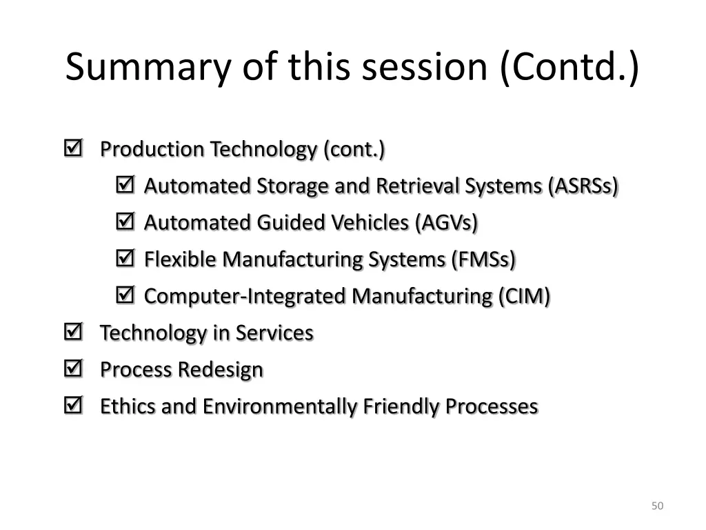 summary of this session contd 1