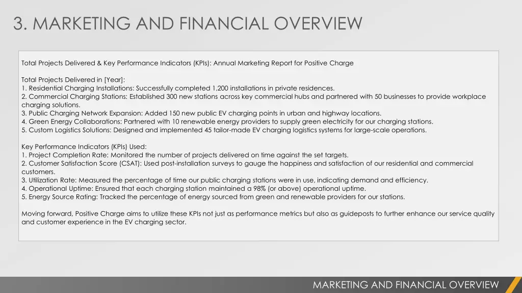 3 marketing and financial overview