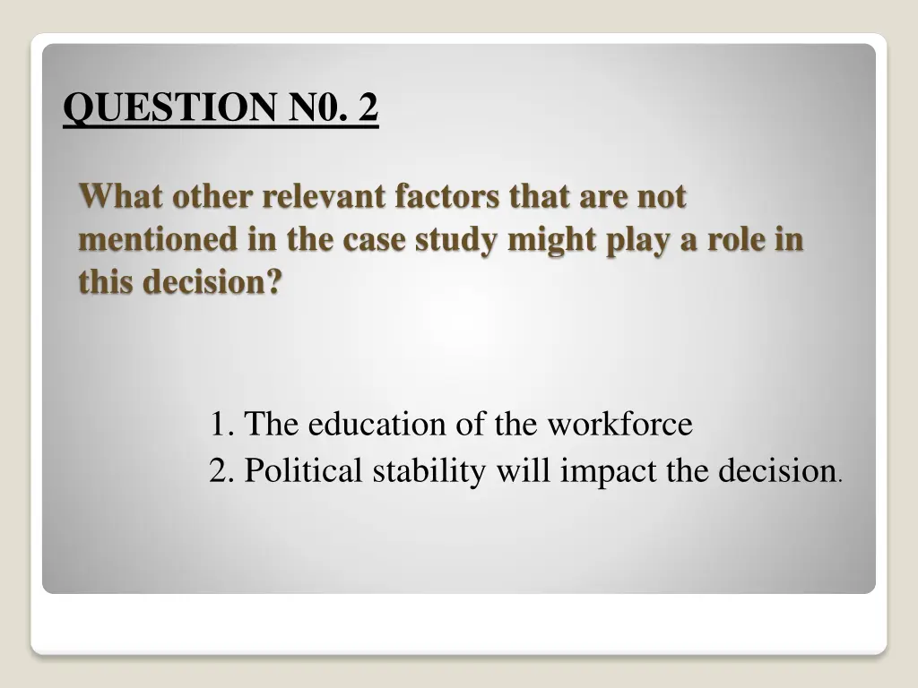 question n0 2