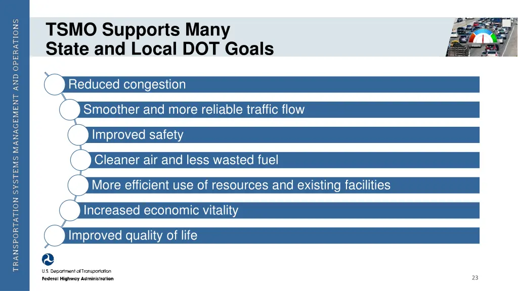 tsmo supports many state and local dot goals