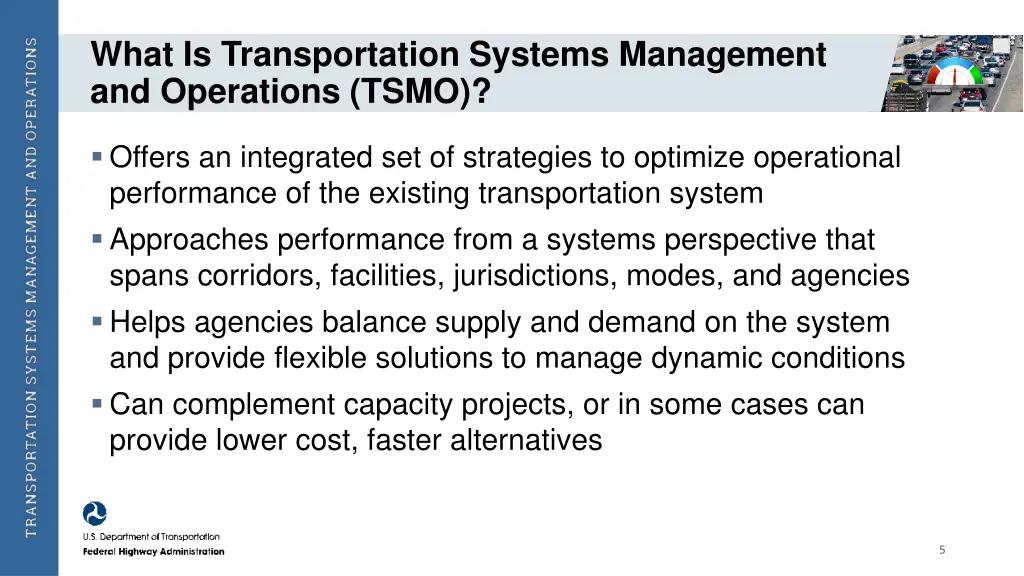 what is transportation systems management