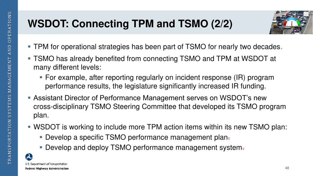 wsdot connecting tpm and tsmo 2 2