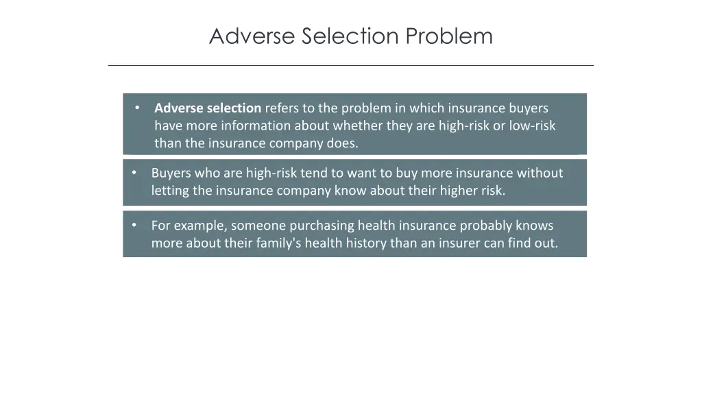 adverse selection problem