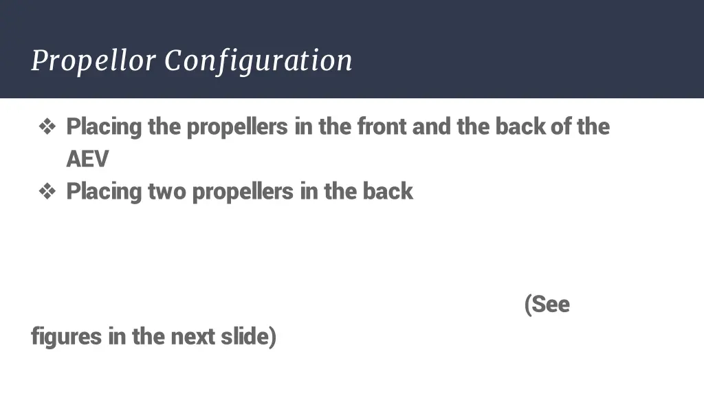 propellor configuration