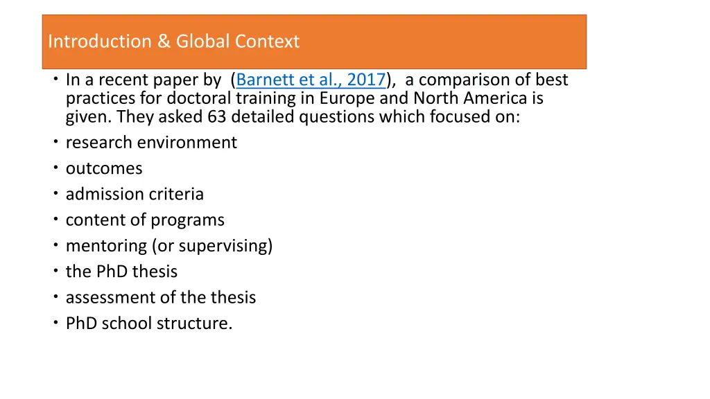 introduction global context