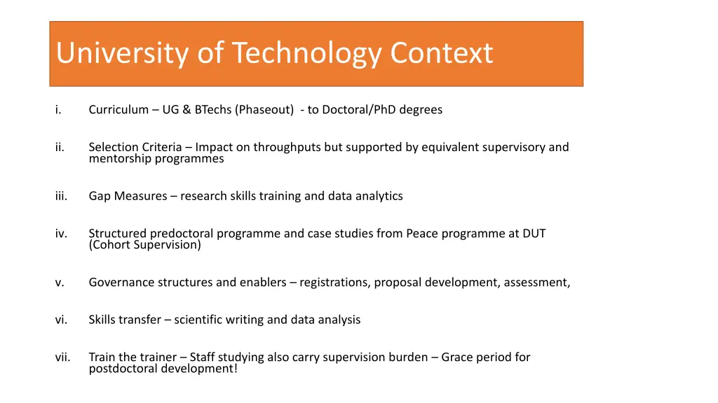 university of technology context
