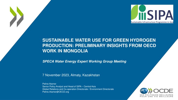 sustainable water use for green hydrogen