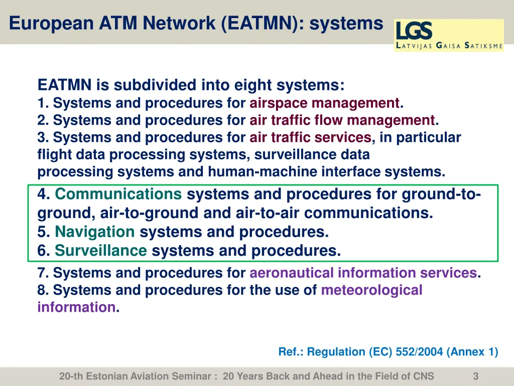 european atm network eatmn systems