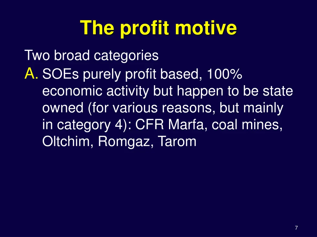 the profit motive
