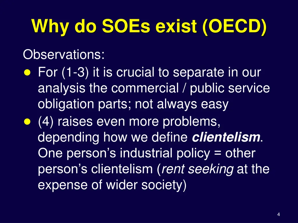 why do soes exist oecd 2