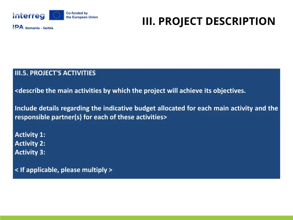 iii project description 2