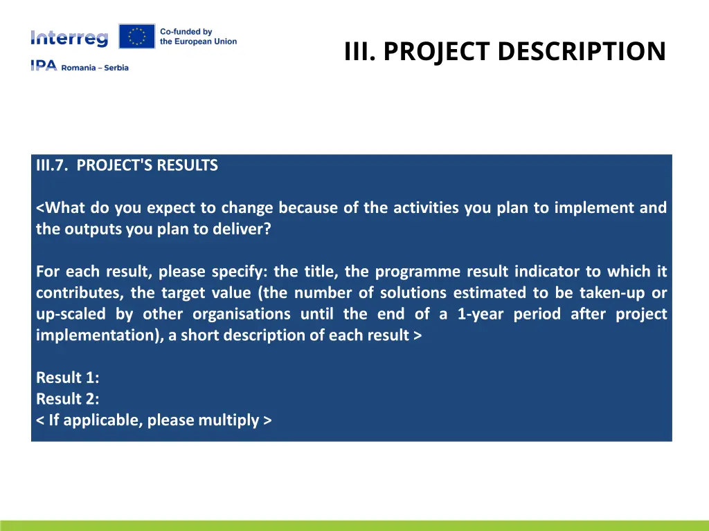 iii project description 4