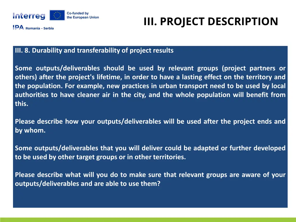 iii project description 5