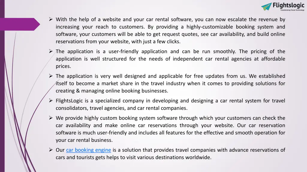 with the help of a website and your car rental