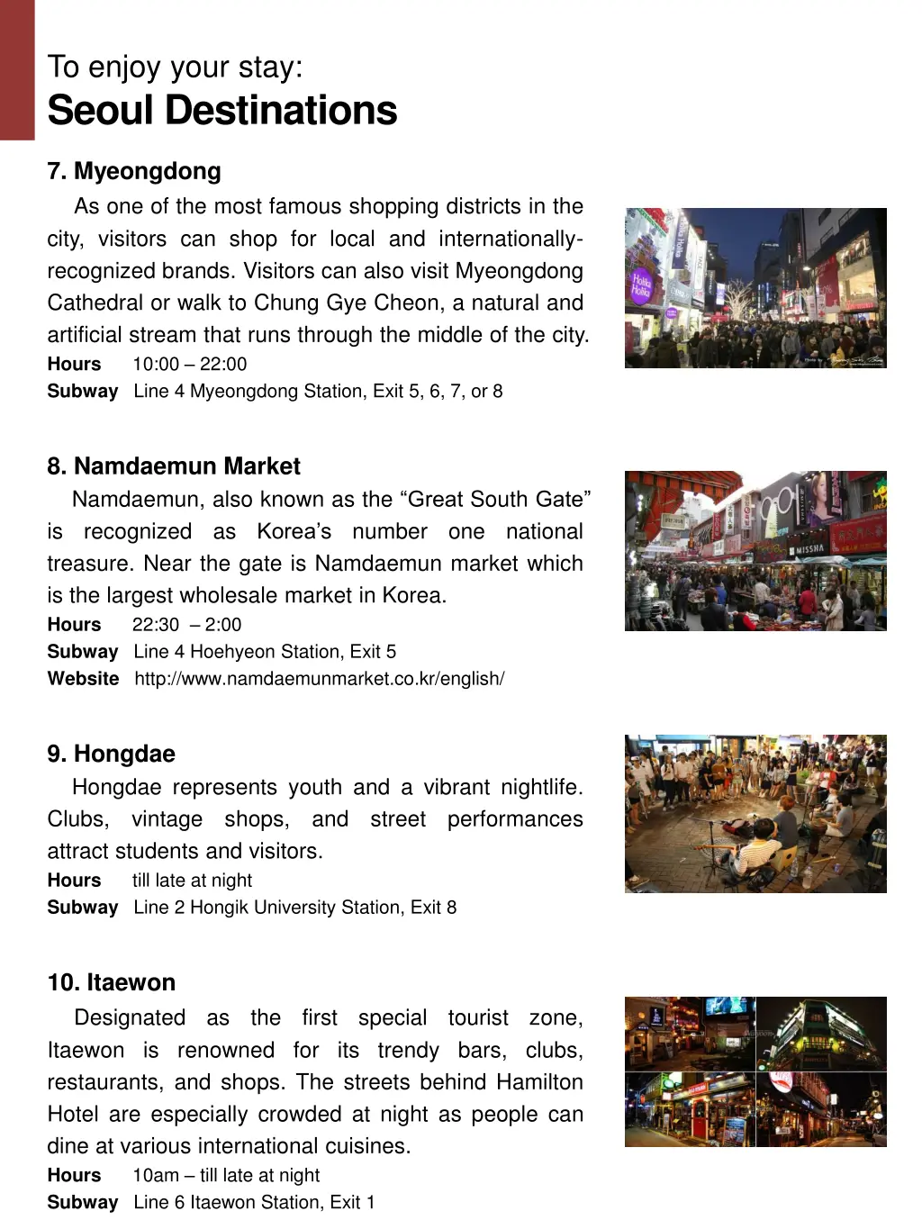 to enjoy your stay seoul destinations 2