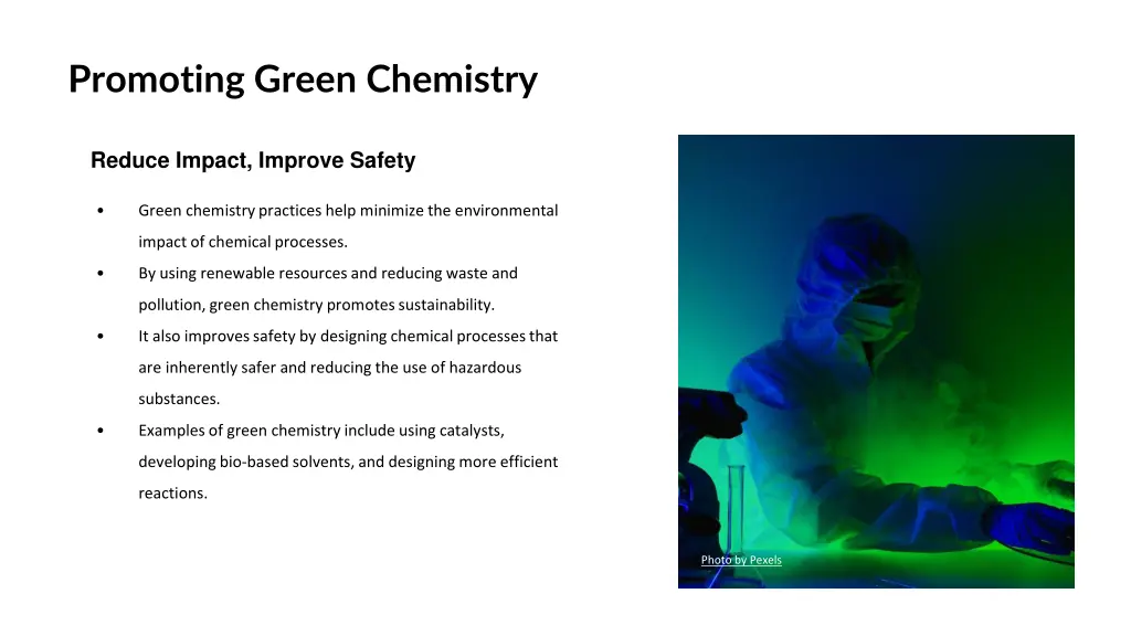 promoting green chemistry