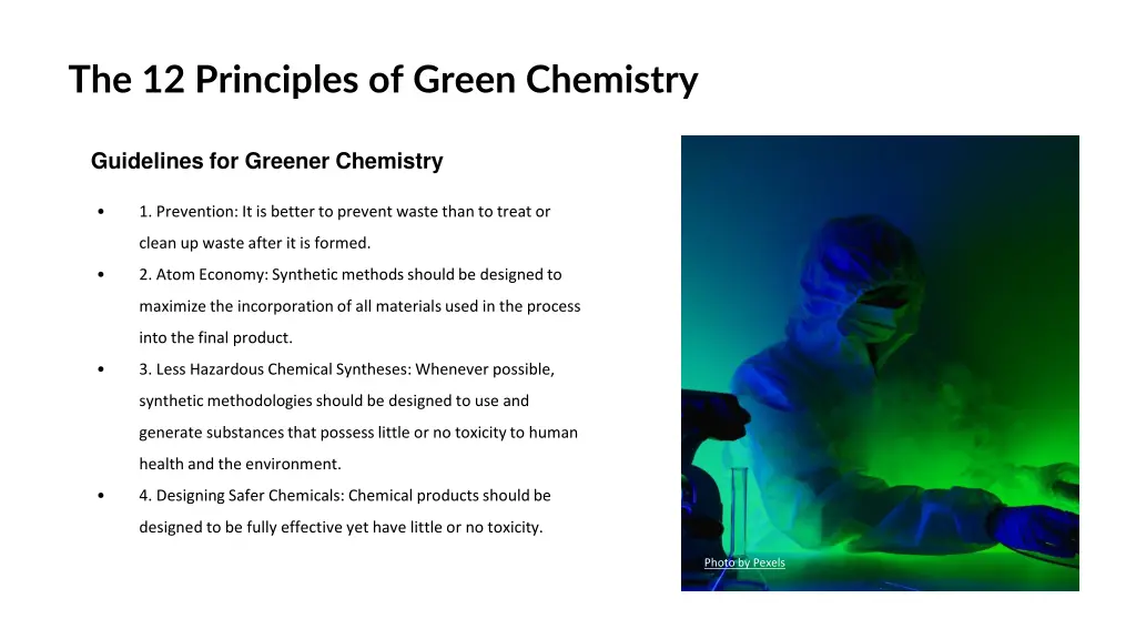 the 12 principles of green chemistry