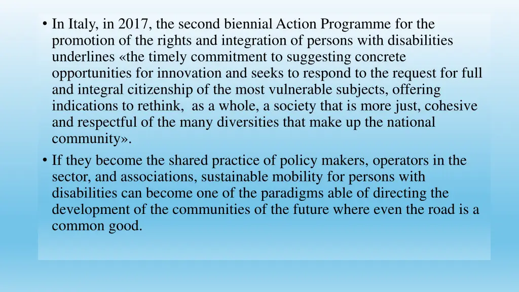 in italy in 2017 the second biennial action