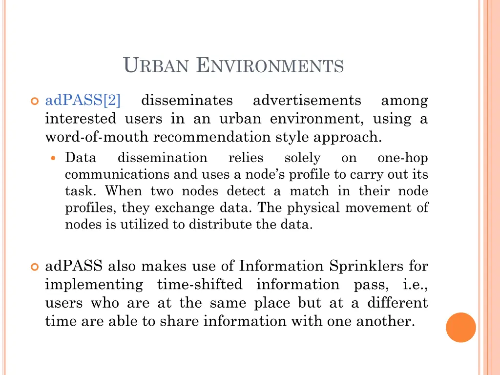u rban e nvironments 1
