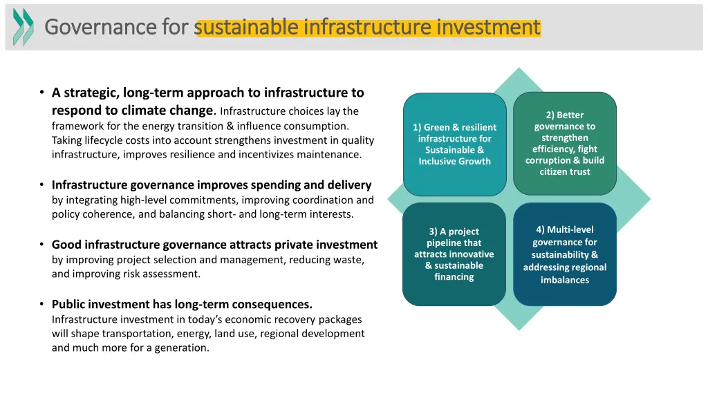 governance for sustainable infrastructure