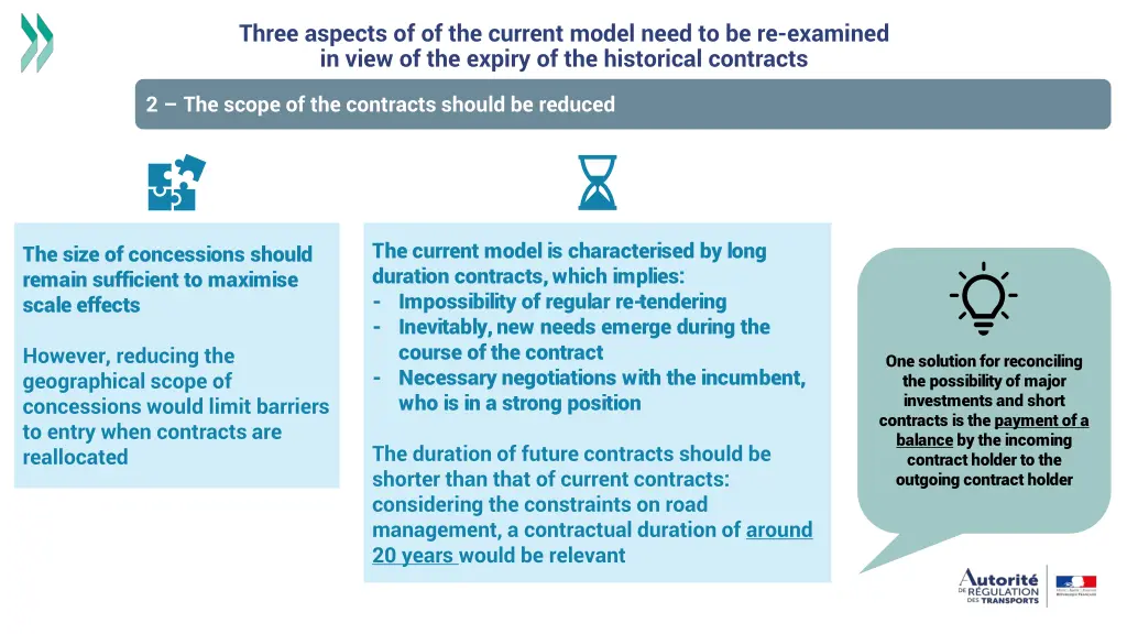 three aspects of of the current model need 1