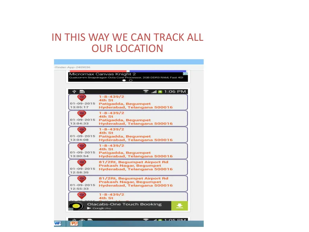 in this way we can track all our location