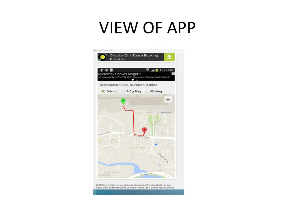 view of app 1