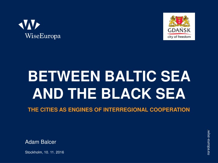 between baltic sea and the black sea