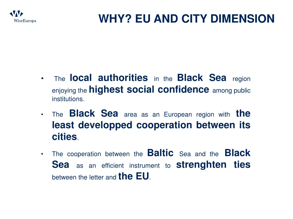 why eu and city dimension 1