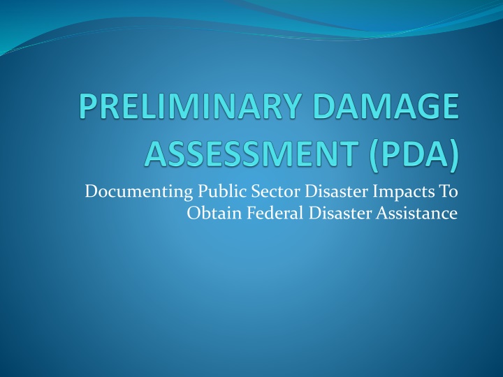 documenting public sector disaster impacts