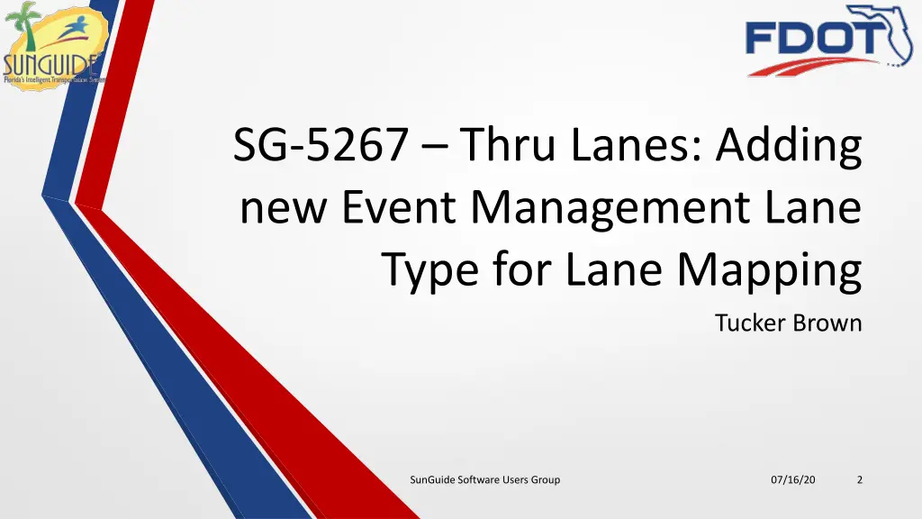 sg 5267 thru lanes adding new event management