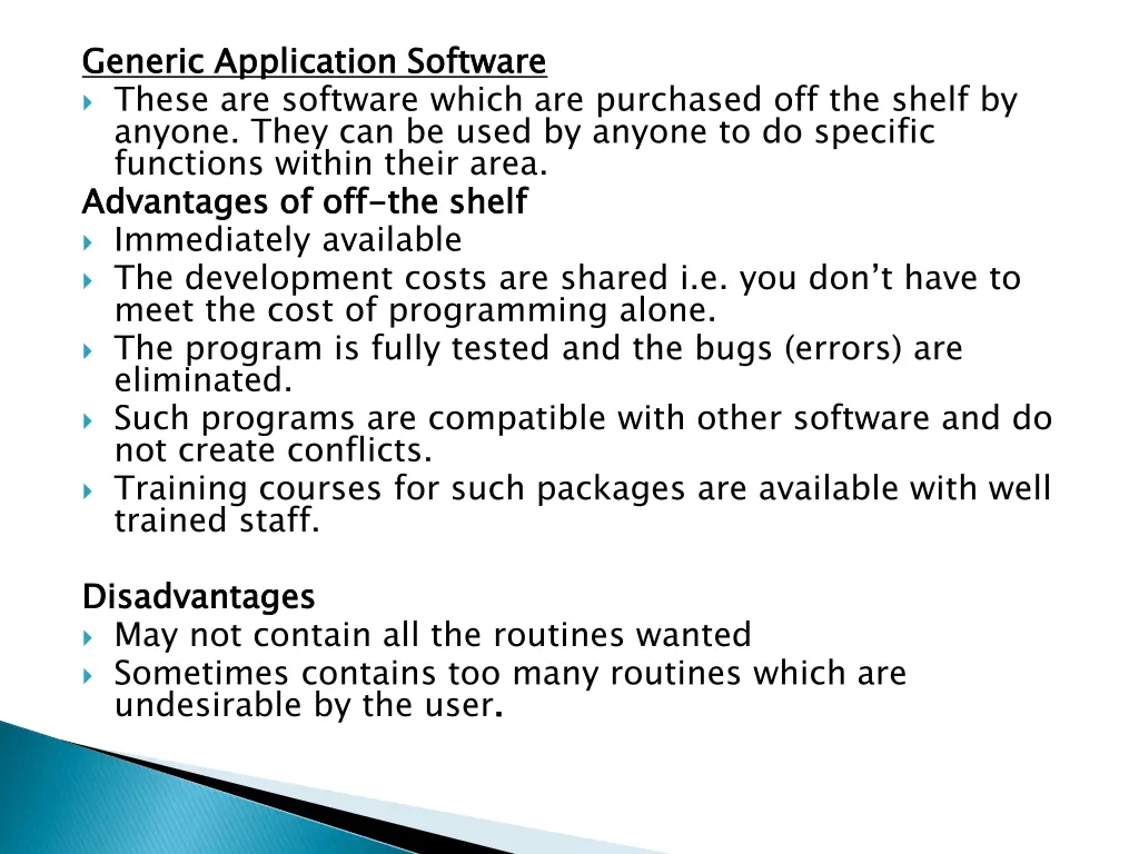 generic application software these are software