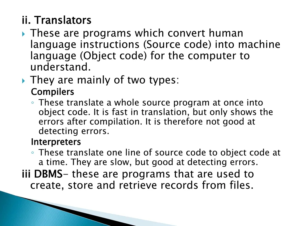 ii translators these are programs which convert