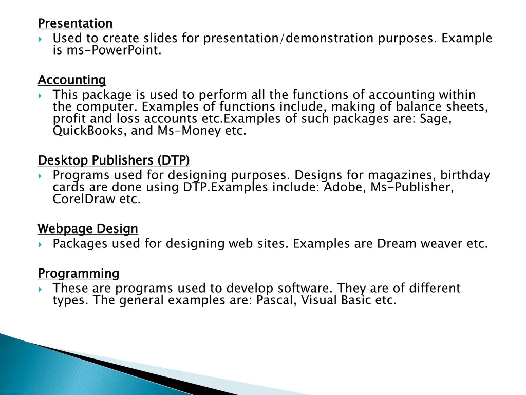 presentation used to create slides
