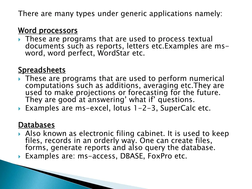 there are many types under generic applications