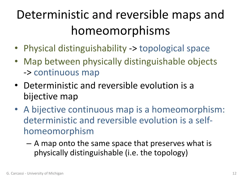 deterministic and reversible maps