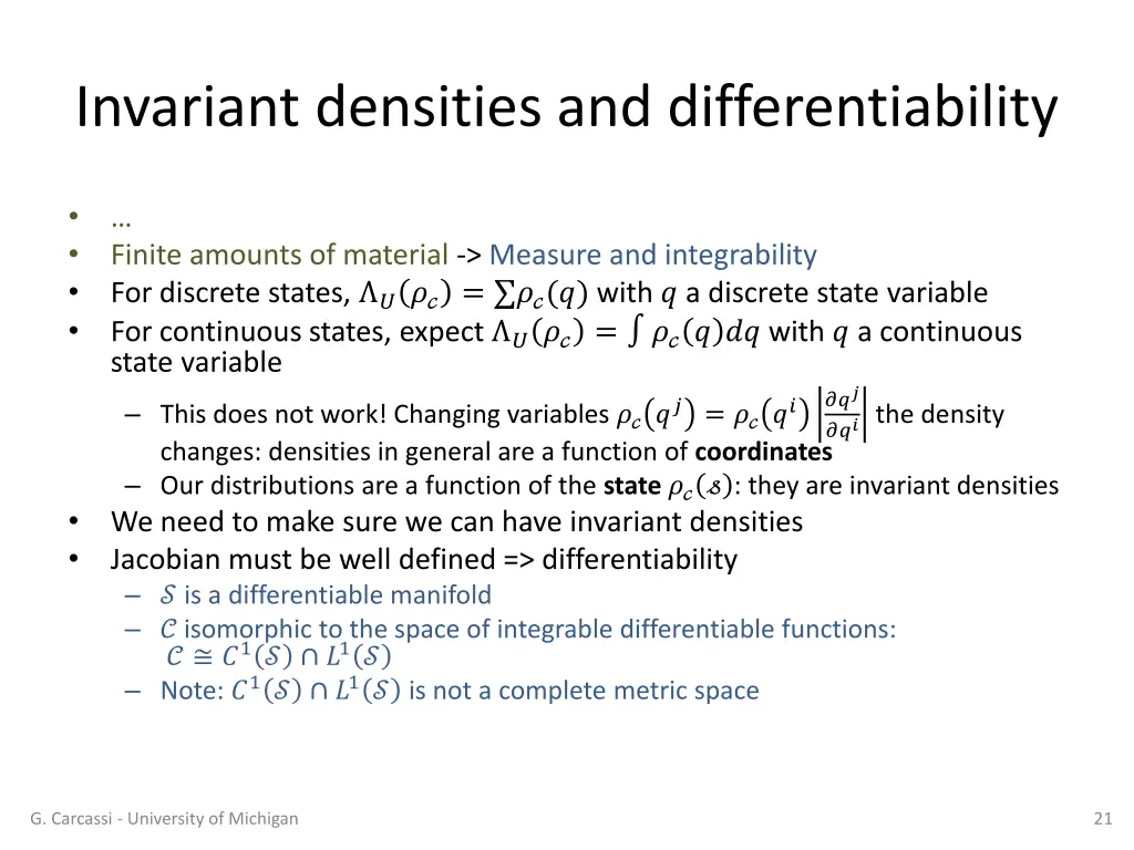 invariant densities and differentiability