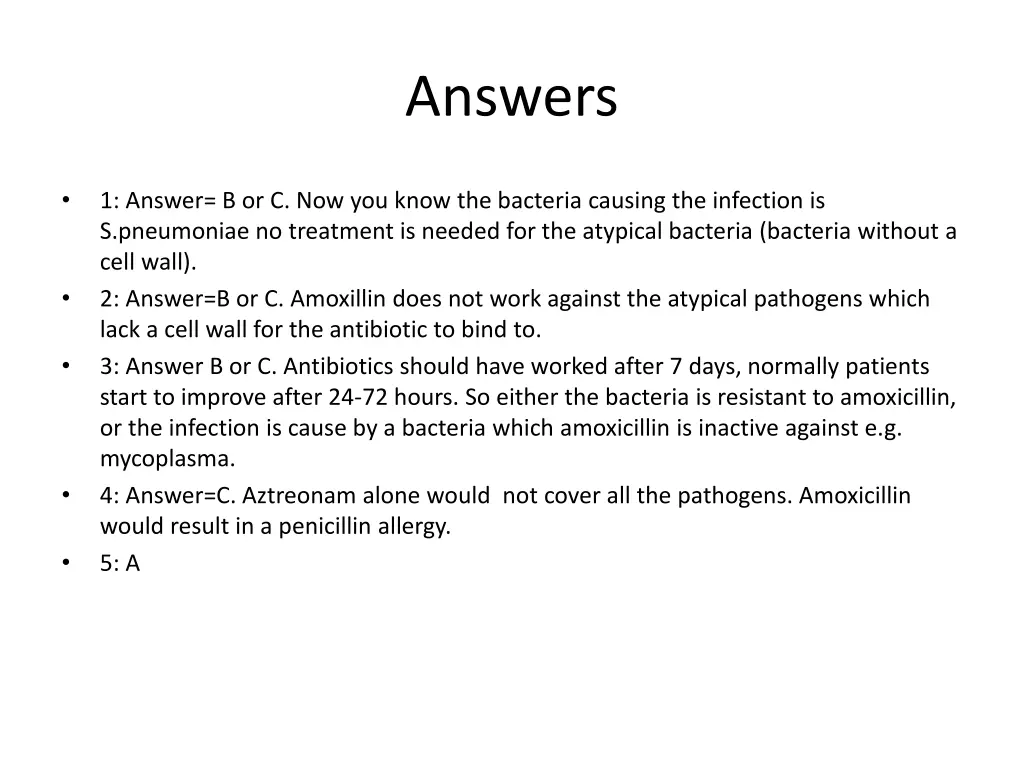 answers